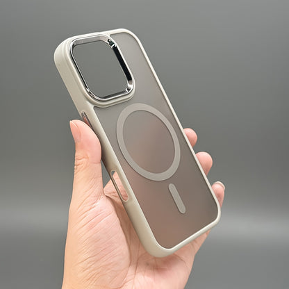 Luxury Magnetic Wireless Charging Case for iPhone 16 15 14 13 12 11 Pro Max Plus Matte Translucent Hard Back Shockproof Camera Lens Protection Cover