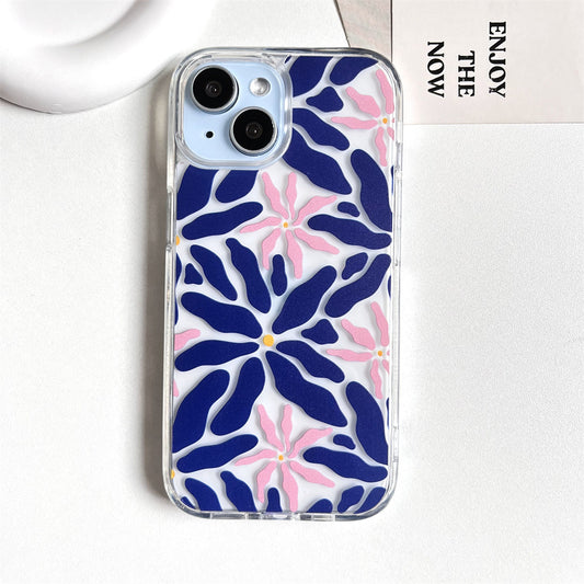 Powder Blue Abstract Flowers | 025