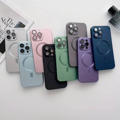 Colorful Candy Shockproof TPU Matte Soft Phone Case, for iPhone 16/ 15/ 14/ 13/ 12/ 11 Plus/ Pro/ Pro Max - Magnetic Matte Bumper Lens Protection Cover - for iPhone Users - Everyday Use - Perfect Gift for Tech Lovers