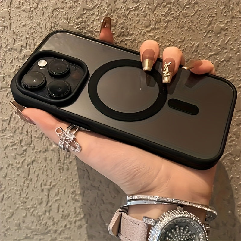 Clear Magnetic Phone Cover Compatible with Iphone Models 16, 15, 14, 13, 12, 11, 7/8/SE2/SE3, Including Mini Versions And Pro Models, Designed to Be Shock-Resistant.