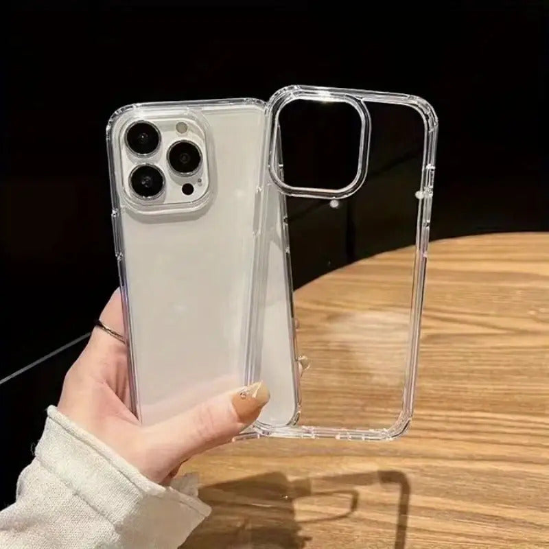 [Luxury TPU Case] iPhone Luxury Clear Soft TPU Shockproof Case | for 16 15 14 13 12 11 Pro Max 16 15 14 Plus 13 12 Mini X XS Max XR 8 7 Plus Back Cover
