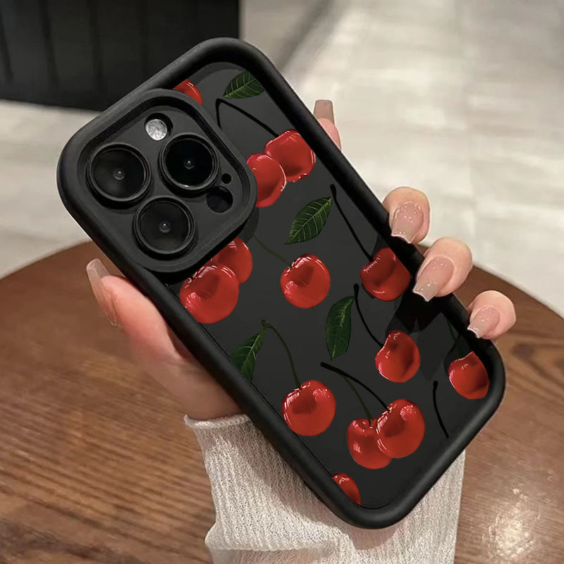 Ideal for The for iphone 16, This Cherry Phone Case Features a Trendy Cherry Print with a Sky Eye Ladder Design. It'S an Elegant And Durable Protective Cover, Making It a Perfect Gift for Loved Ones. Compatible with for iphone Models 16, 15, 14, 13, 12, A