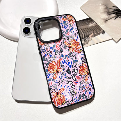 Abstract leopard print flowers | 075