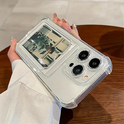 Durable Transparent TPU Phone Case with Card Slot Compatible with Iphone 15/14/13/12/11 Series - Clear Shockproof Back Cover, Compatible with Iphone 11/11 Pro/11 Pro Max/12/12 Pro/12 Pro Max/13/13 Pro/13 Pro Max/14/14 Plus/14 Pro/14 Pro Max/15/15 Plus/15
