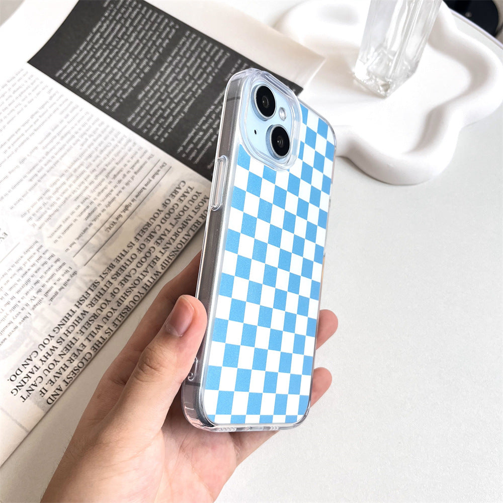 Blue and white checkerboard pattern |   026