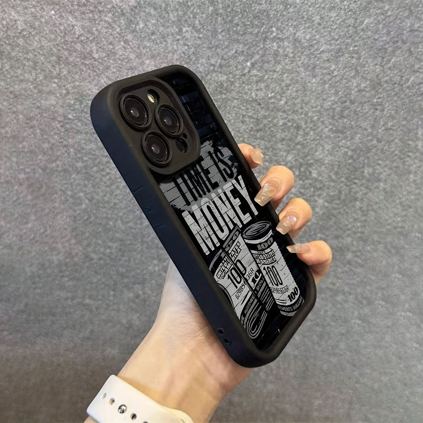 Banknote Black Shockproof Frosted Full Cover Anti-Fall Mobile Phone Case Suitable for Apple 15PROMAX/15PLUS/15PRO/15/14PROMAX/14PLUS/14PRO/14/13PROMAX/13PRO/13/12PROMAX/12PRO/12 11PROMAX/11PRO/11/XSMAX/XR/XS/7#8PLUS/7#8 Protective Case Transparent Shockpr