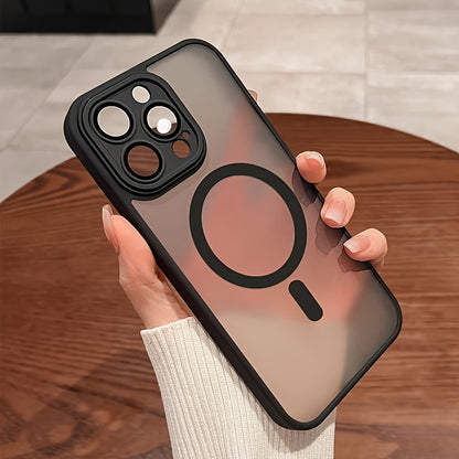Premium Matte Magnetic Wireless Charging Phone Cover for Iphone Models 11 Through 16 Pro Max Plus, Featuring Shockproof Lens Protection And a Durable Acrylic